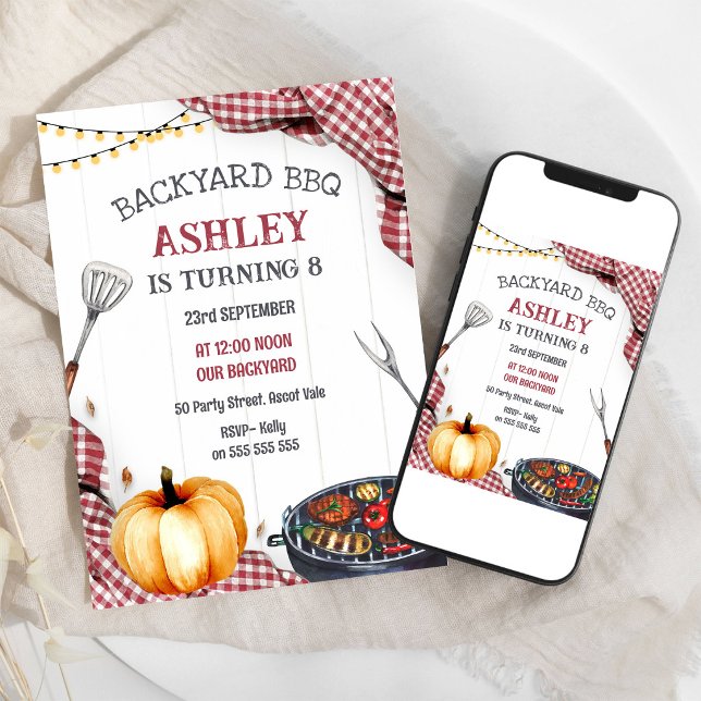 Backyard BBQ Birthday Party Invitation (Creator Uploaded)