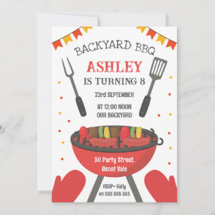 Backyard BBQ Birthday Party Invitation
