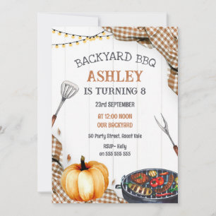 Backyard BBQ Birthday Party Invitation