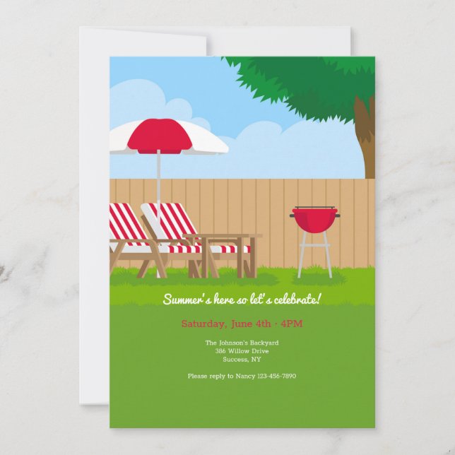 Backyard BBQ Invitation (Front)
