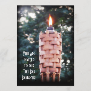 Backyard BBQ Tiki Torch! Invitation