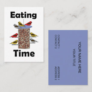 Backyard Bird Feeder Eating Time Ornithologist Business Card