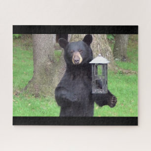 Backyard Black Bear Visitor  Jigsaw Puzzle