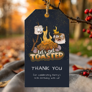 Backyard Bonfire Let's Get Toasted Birthday Favour Gift Tags