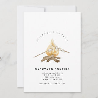 Backyard Bonfire Party Invitation