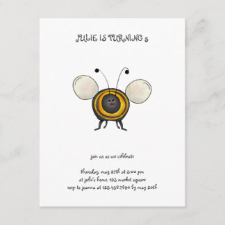 Backyard Buggies · Smiling Bee Invitation