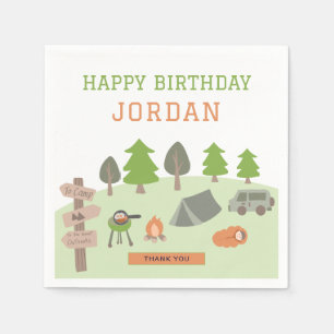 Backyard Camping Birthday Under the Stars Outdoors Napkin