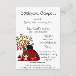 Backyard Campout Invitation