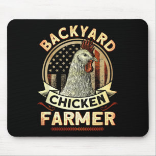 Backyard Chicken Farmer 4th Of July Usa Flag Mouse Pad