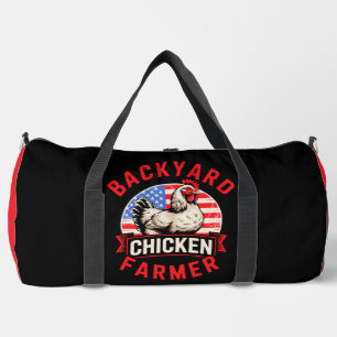 Backyard Chicken Farmer Patriotic  Duffle Bag