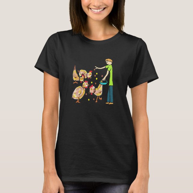 Backyard Chicken Keeping Feeding And Farming T-Shirt (Front)