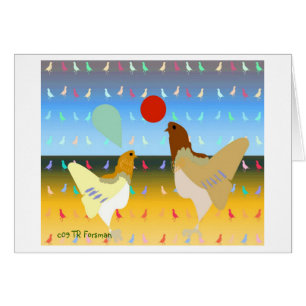 Backyard chickens colourful illustration