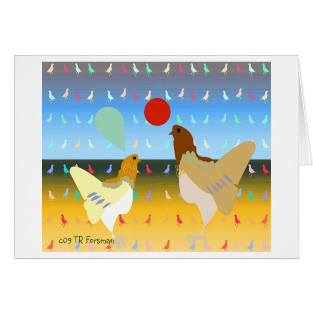 Backyard chickens colourful illustration (Front Horizontal)