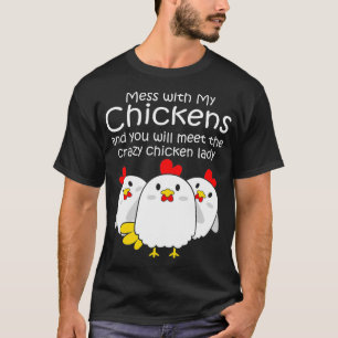 Backyard Crazy Chicken Lady Womens Farmer Gift T-Shirt