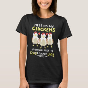 Backyard Crazy Chicken Lady Womens Farmer T-Shirt