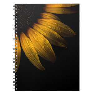Backyard Flowers 28 Sunflower Spiral Notebook