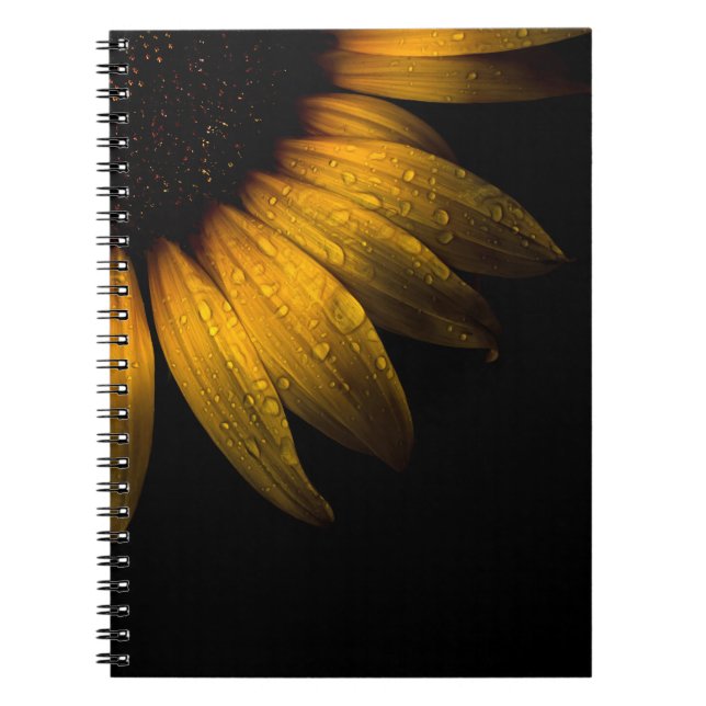 Backyard Flowers 28 Sunflower Spiral Notebook (Front)
