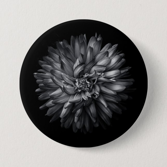 Backyard Flowers In Black And White 20 7.5 Cm Round Badge (Front)