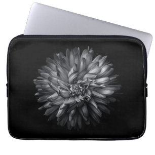 Backyard Flowers In Black And White 20 Laptop Sleeve