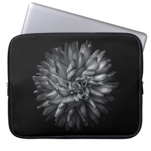 Backyard Flowers In Black And White 20 Laptop Sleeve