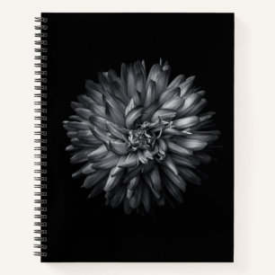 Backyard Flowers In Black And White 20 Notebook