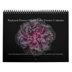 Backyard Flowers No 116 Color Version Calendar