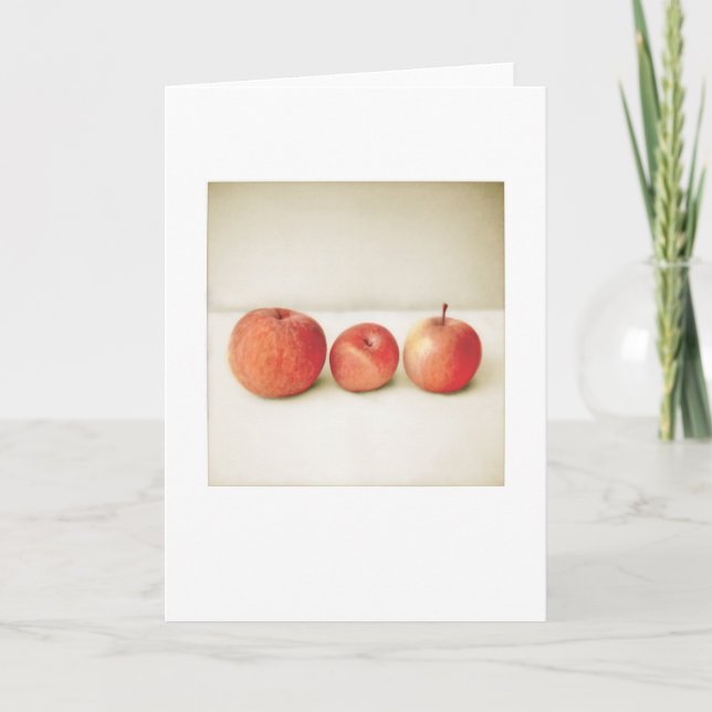 Backyard Fuji Apples Photo Painting Blank Greeting Card (Front)