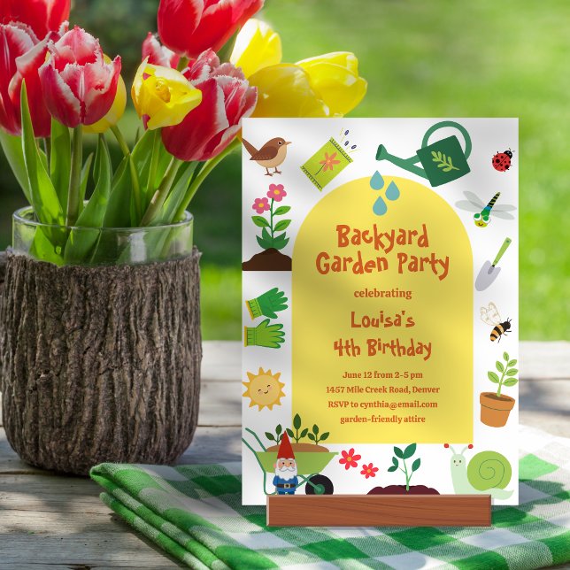 Backyard Garden Birthday Party Invitation (Creator Uploaded)