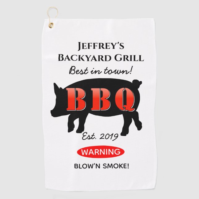 Backyard Grill Master Grilling BBQ Clip On Towel (Front)