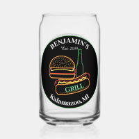 Backyard Grill with Burgers Drinkware Beer