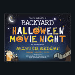 Backyard Halloween Movie Night Scary Boy Birthday Invitation<br><div class="desc">★ Backyard Halloween Movie Night Birthday Invitation! ★ Easily PERSONALIZE this design with your details! ★ If you need coordinating MATCHING ITEMS, please check our matching collection or shop. Do you have any questions about our designs or if you can't find what you are looking for, please contact us: designmypartystudio@gmail.com....</div>