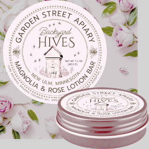 Backyard Hives Beeswax LOTION BAR LABEL