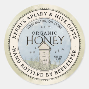 Backyard Hives Honey Label Hand Bottled Raw 