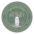 Backyard Hives Honey Label Hand Bottled Raw