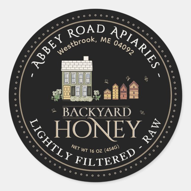 Backyard Honey Label Lightly Filtered Raw (Front)