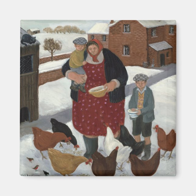 Backyard in Winter Magnet (Front)