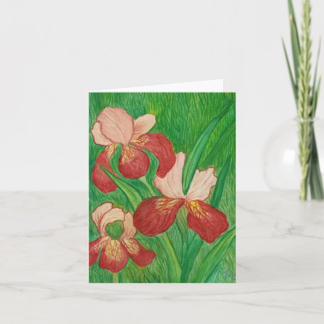 Backyard Iris Note Card (Front)