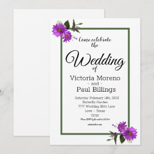 Backyard Lavander Daisy Invitation