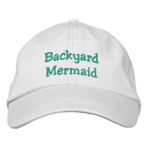 Backyard Mermaid Embroidered Hat