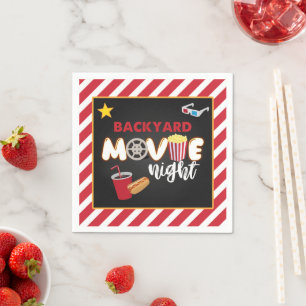 Backyard Movie Night Napkin