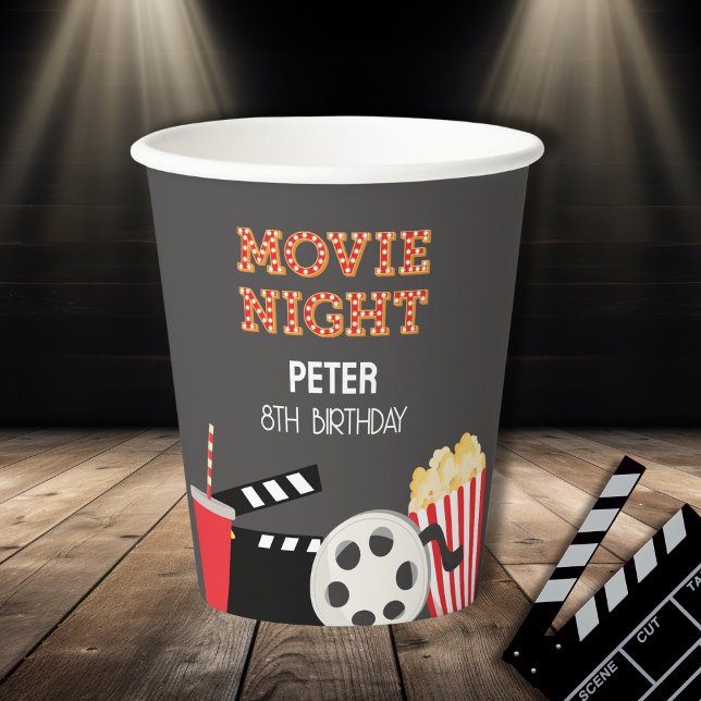 Backyard Movie night party Paper cup (Creator Uploaded)