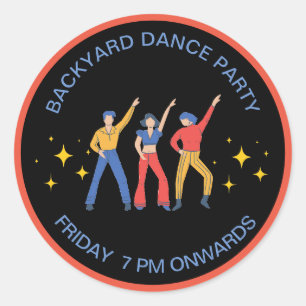 Backyard party stickers