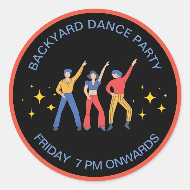 Backyard party stickers (Front)