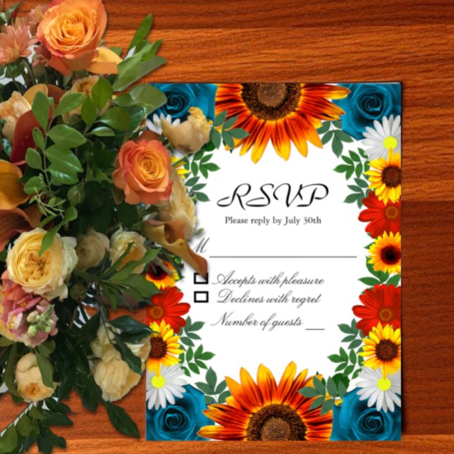 Backyard Summer Floral RSVP Card (Creator Uploaded)