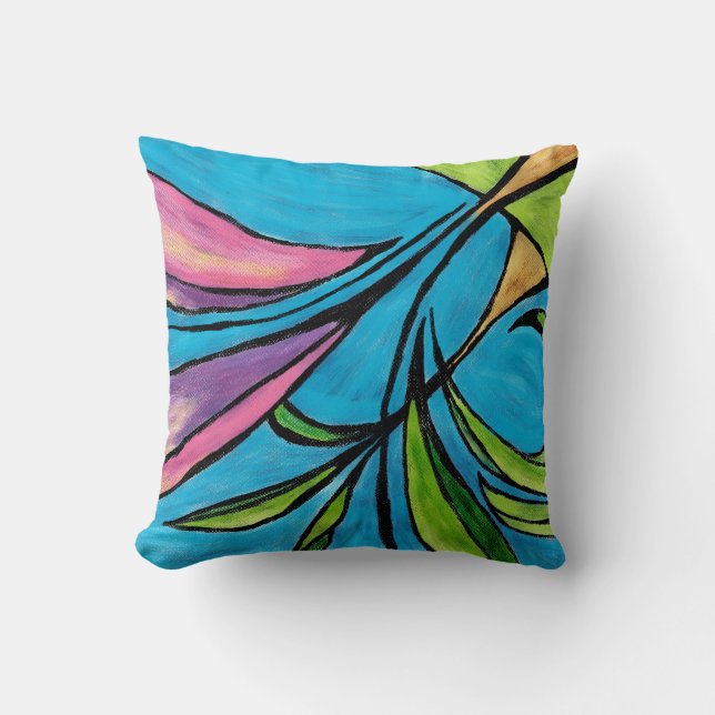 Backyard Summer Fun Painting Cushion (Front)