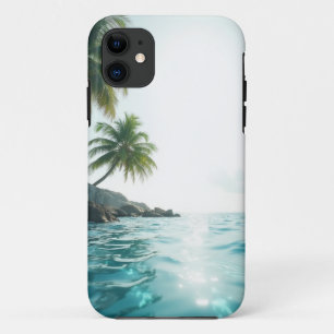 Backyard view with palm trees Case-Mate iPhone case