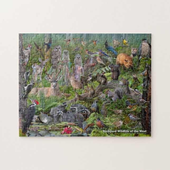 Backyard Wildlife of the West Jigsaw Puzzle (Horizontal)