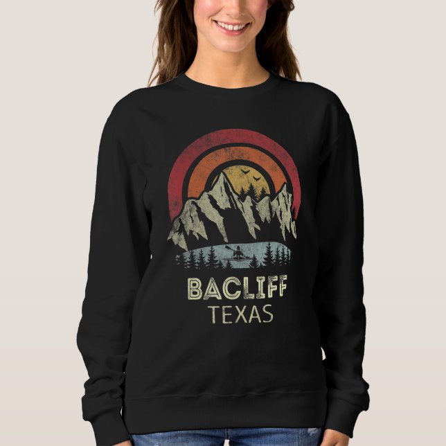 Bacliff Texas Mountain Sunset Sunrise Kayaking Sweatshirt (Front)