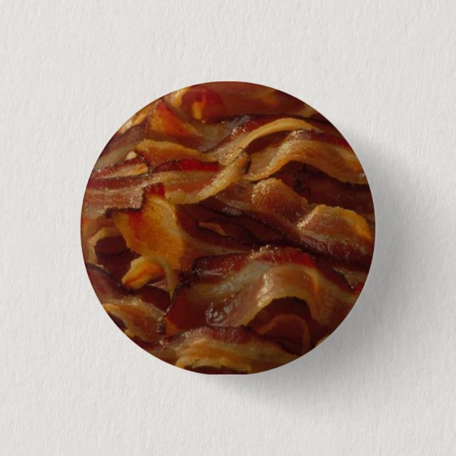 BACON!!! 3 CM ROUND BADGE (Front)