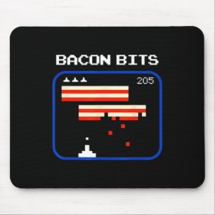 Bacon 8-bits Video Game Player Retro Nerd Geek  Mouse Pad
